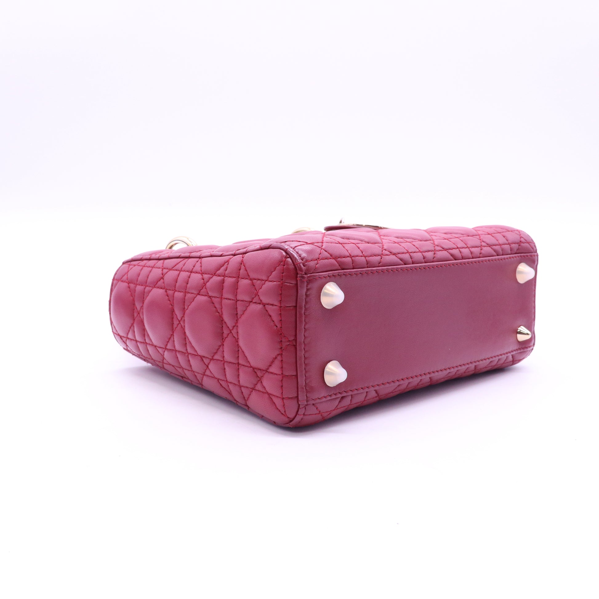 Christian Dior My ABCDior Lady Dior Red Limited Strap Lambskin Cannage Small twins LDJ3971