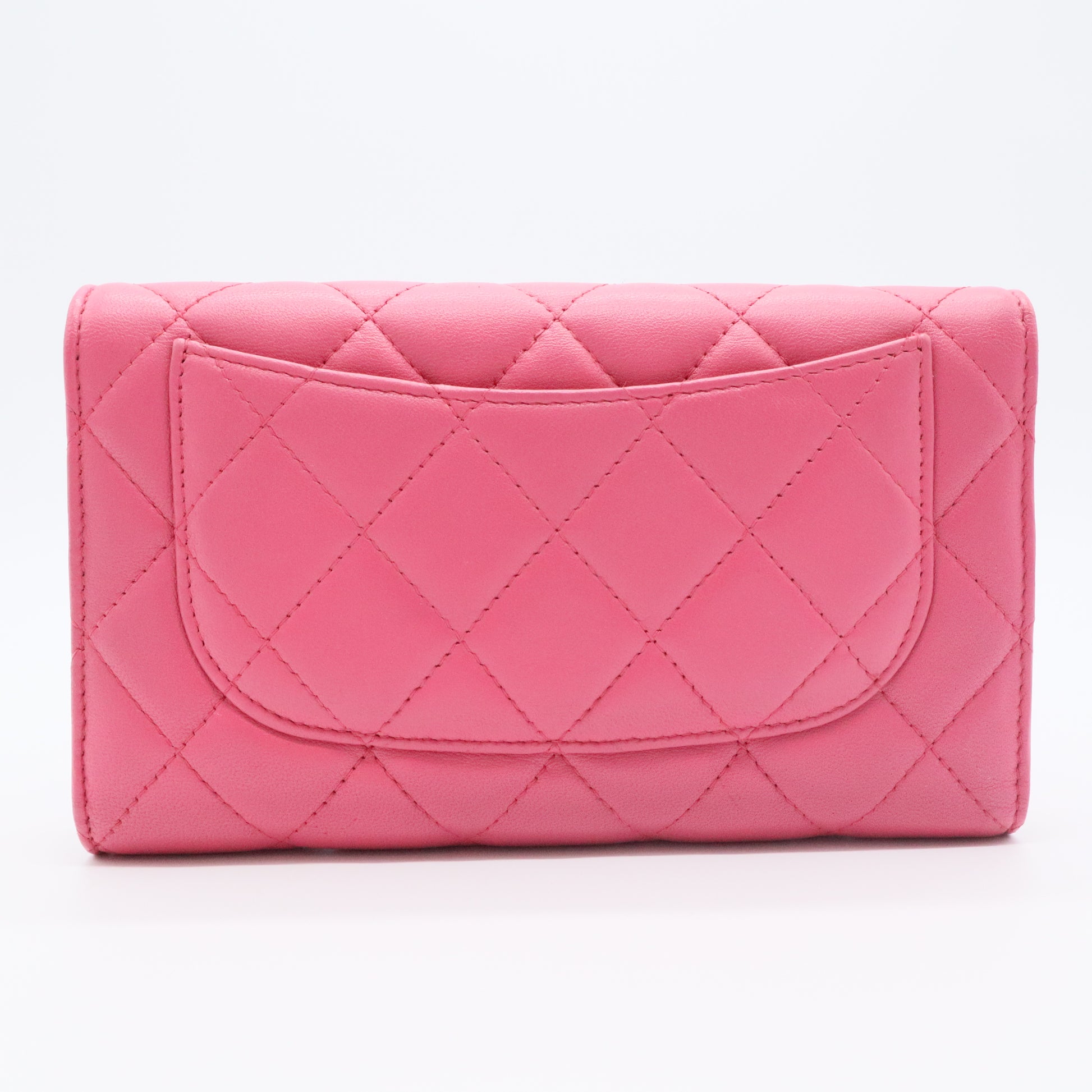 L-Flap Wallet Quilted Lambskin Long
