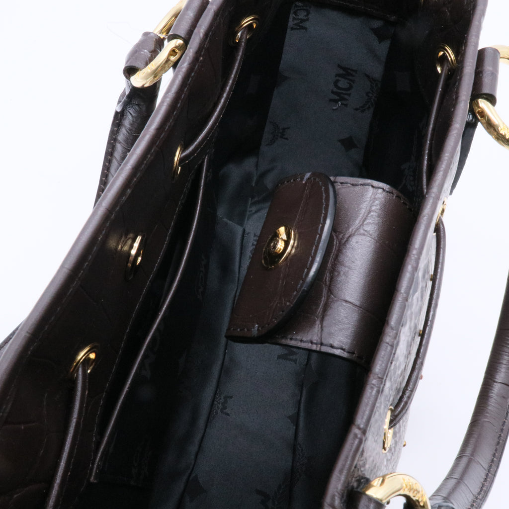 Leather Top Handle Bag twins