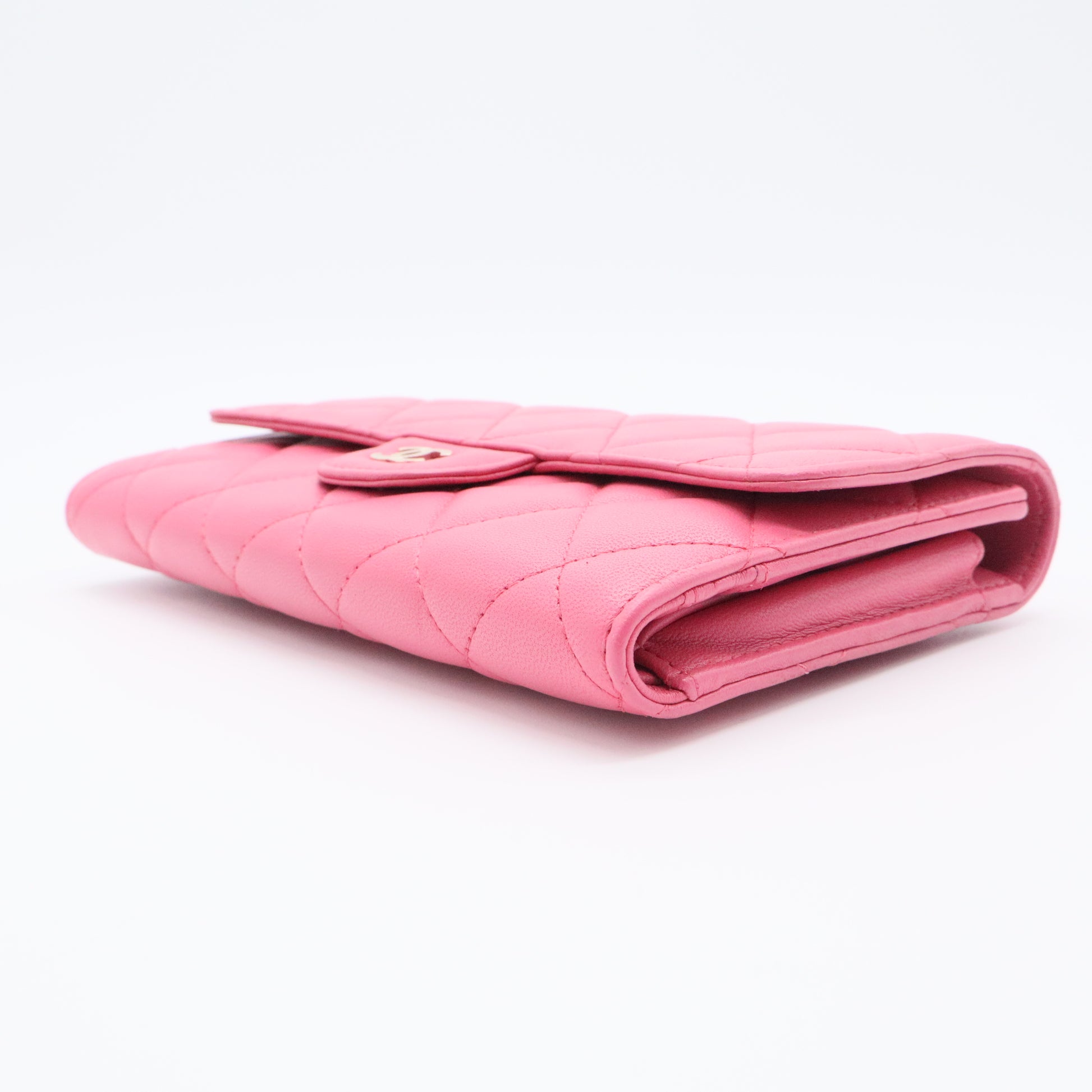 L-Flap Wallet Quilted Lambskin Long