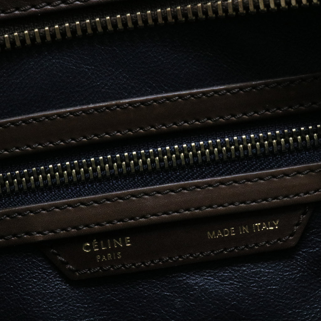 Tricolor Luggage Bag Leather Mini