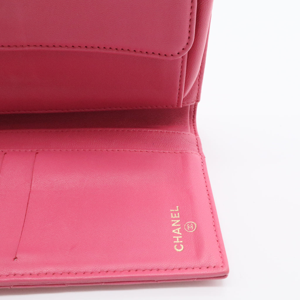 L-Flap Wallet Quilted Lambskin Long