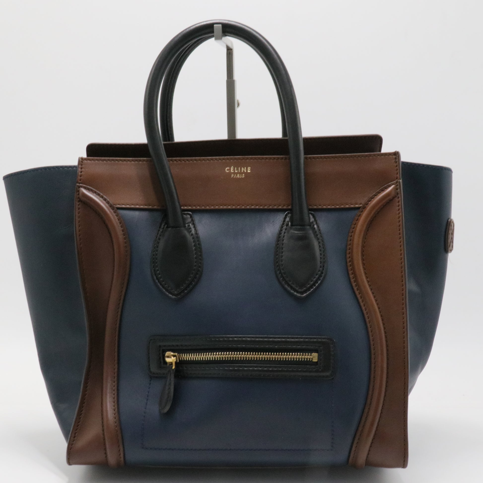 Tricolor Luggage Bag Leather Mini