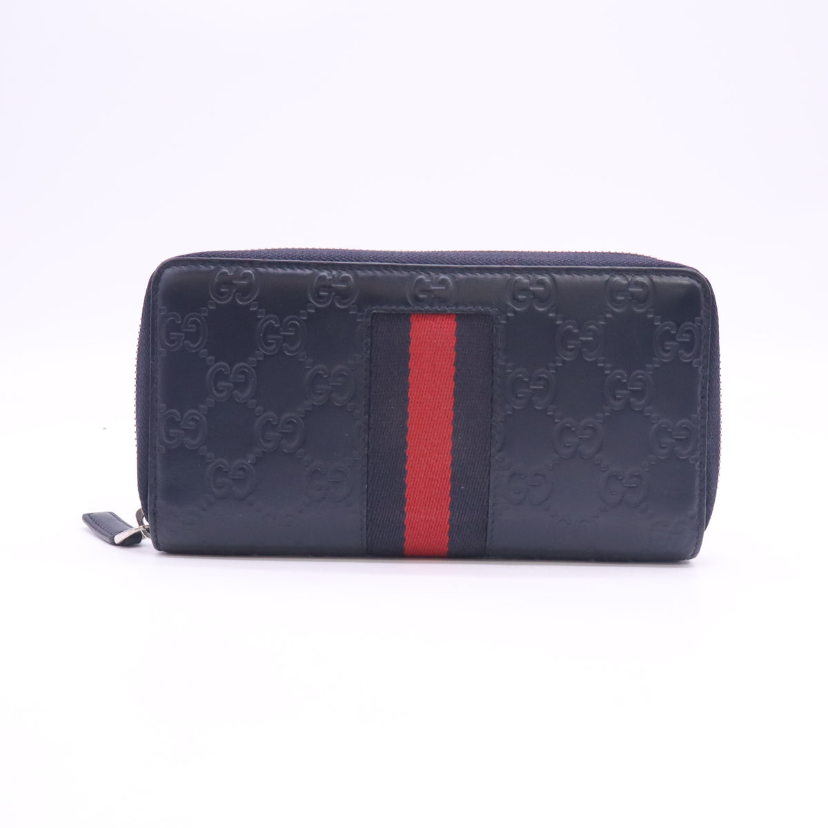 Gucci Sylvie Web Accent Leather Continental Wallet W23495