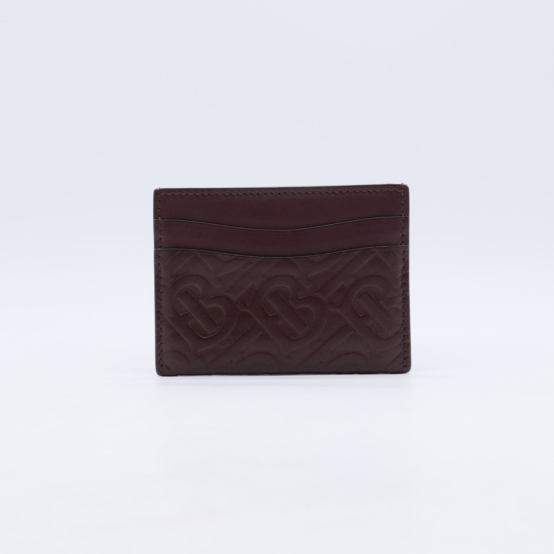 Burberry TB Monogram Embossed Leather Card Case W21312