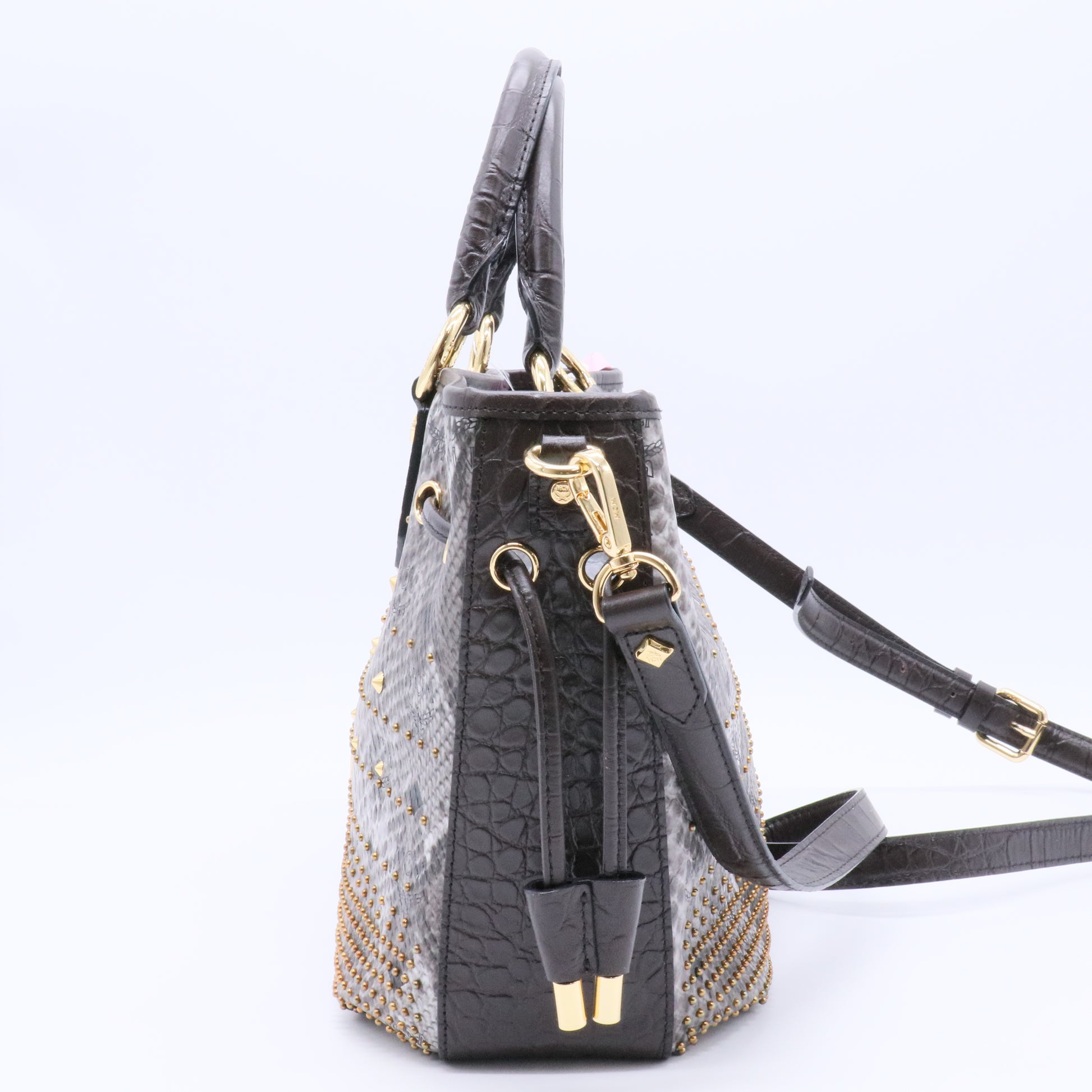 Leather Top Handle Bag twins