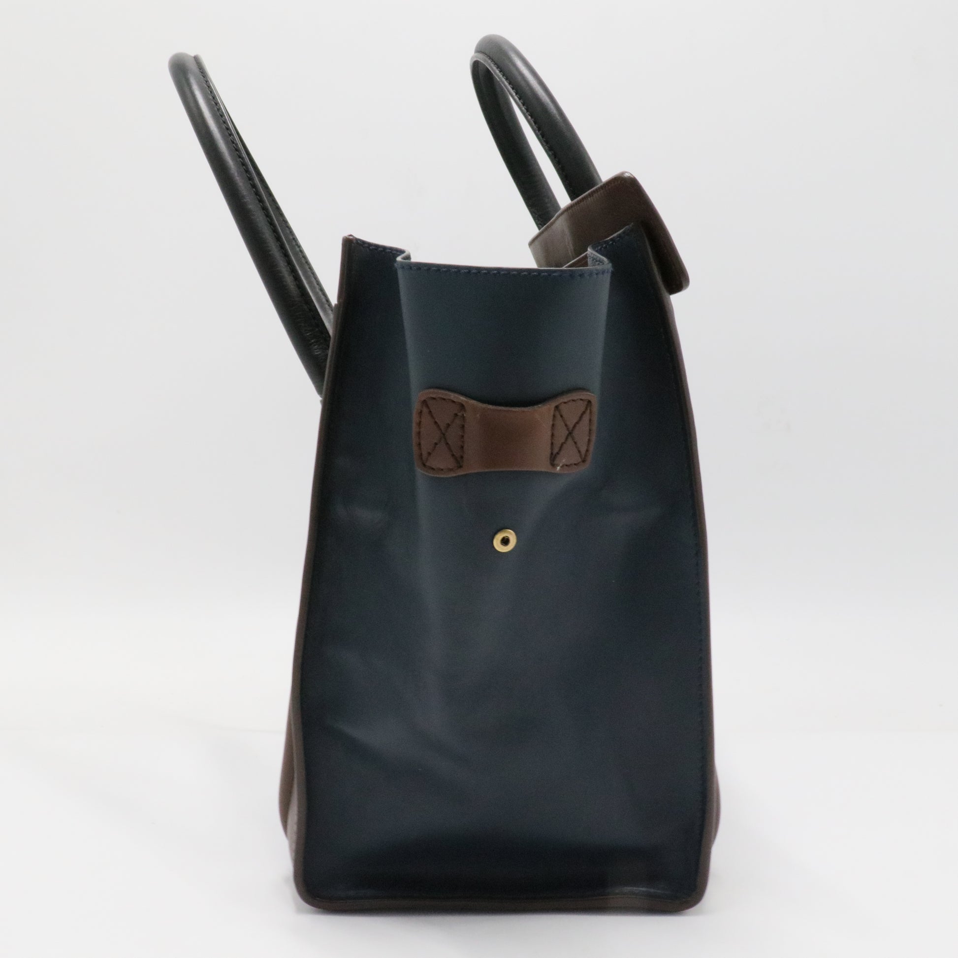 Tricolor Luggage Bag Leather Mini