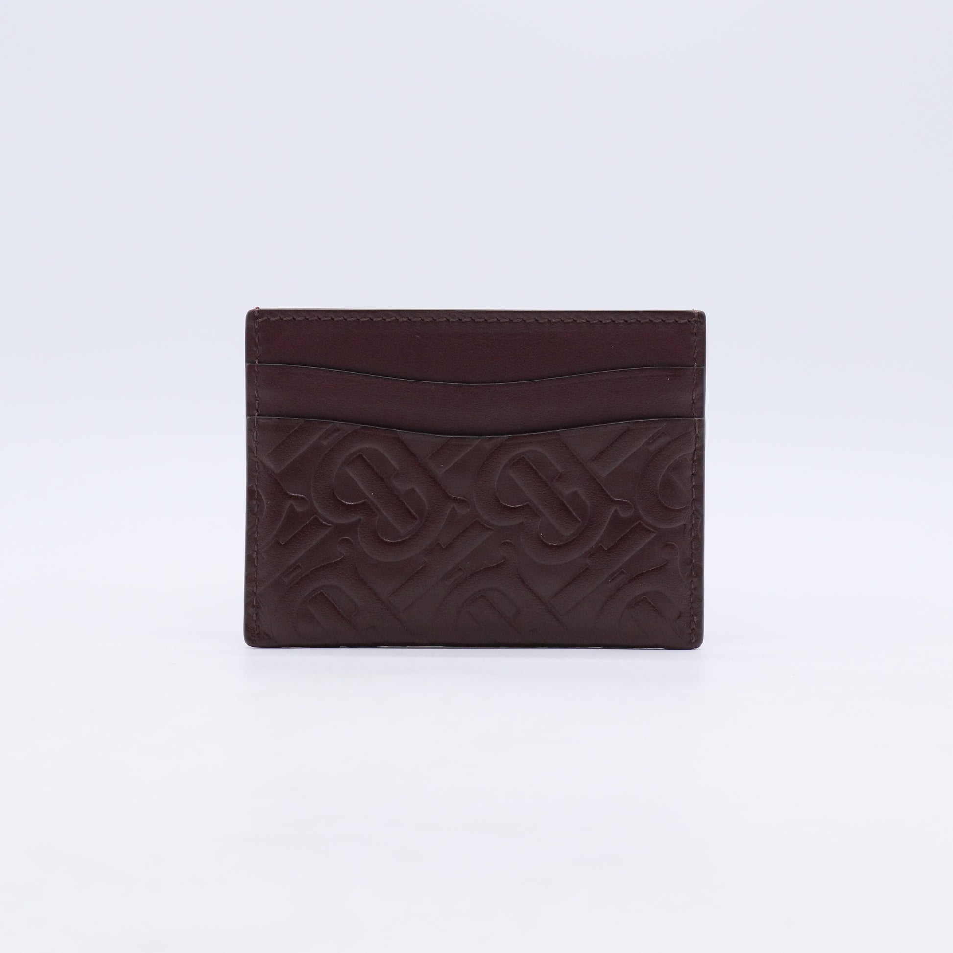 Burberry TB Monogram Embossed Leather Card Case W21312