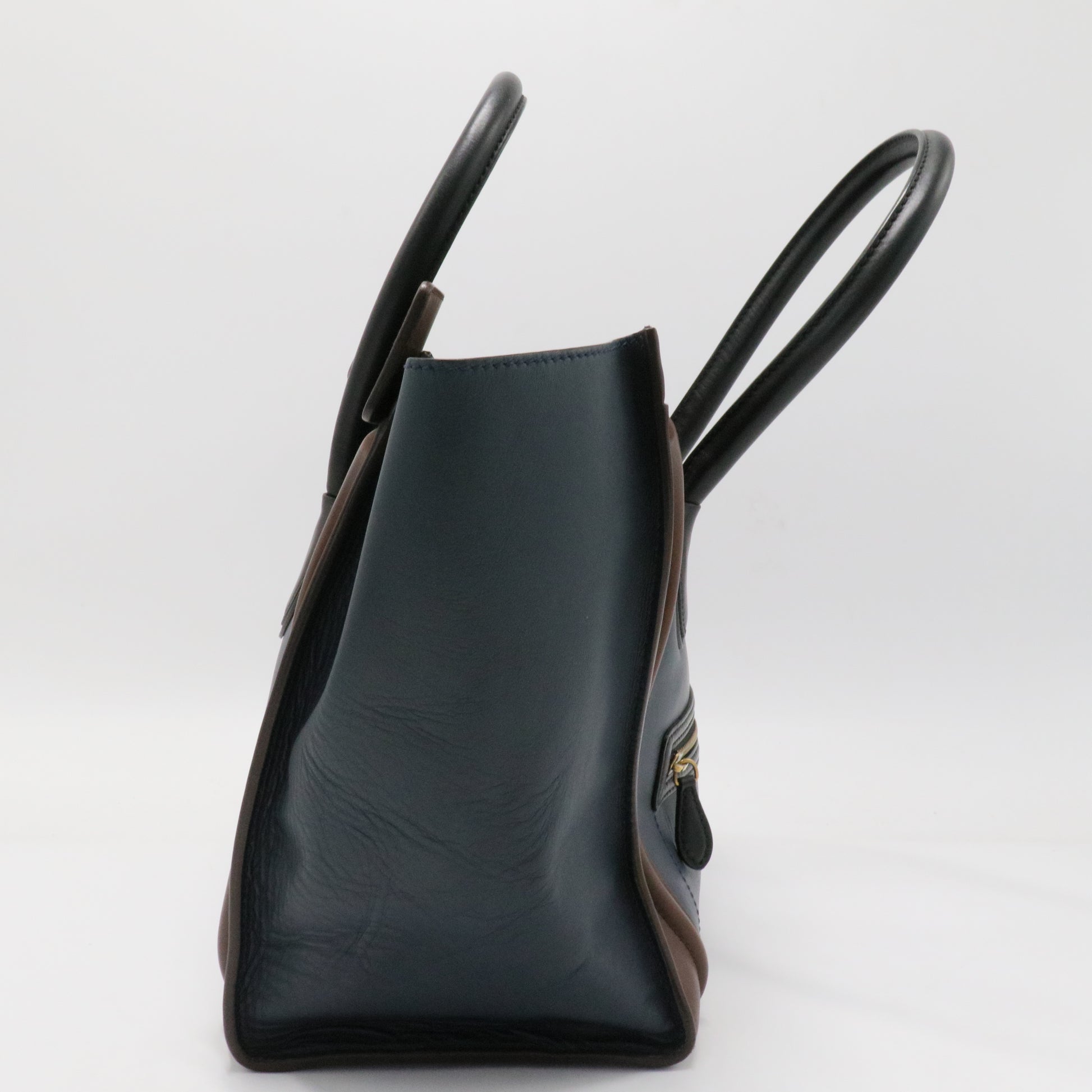 Tricolor Luggage Bag Leather Mini