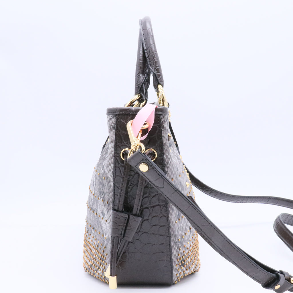 Leather Top Handle Bag twins