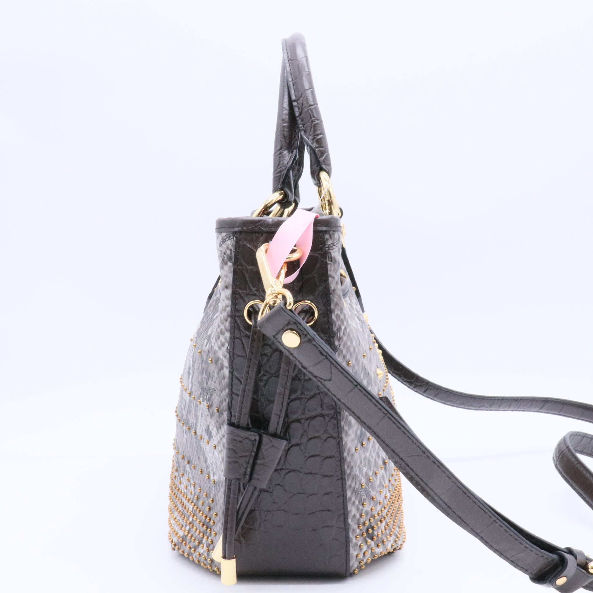 Leather Top Handle Bag twins