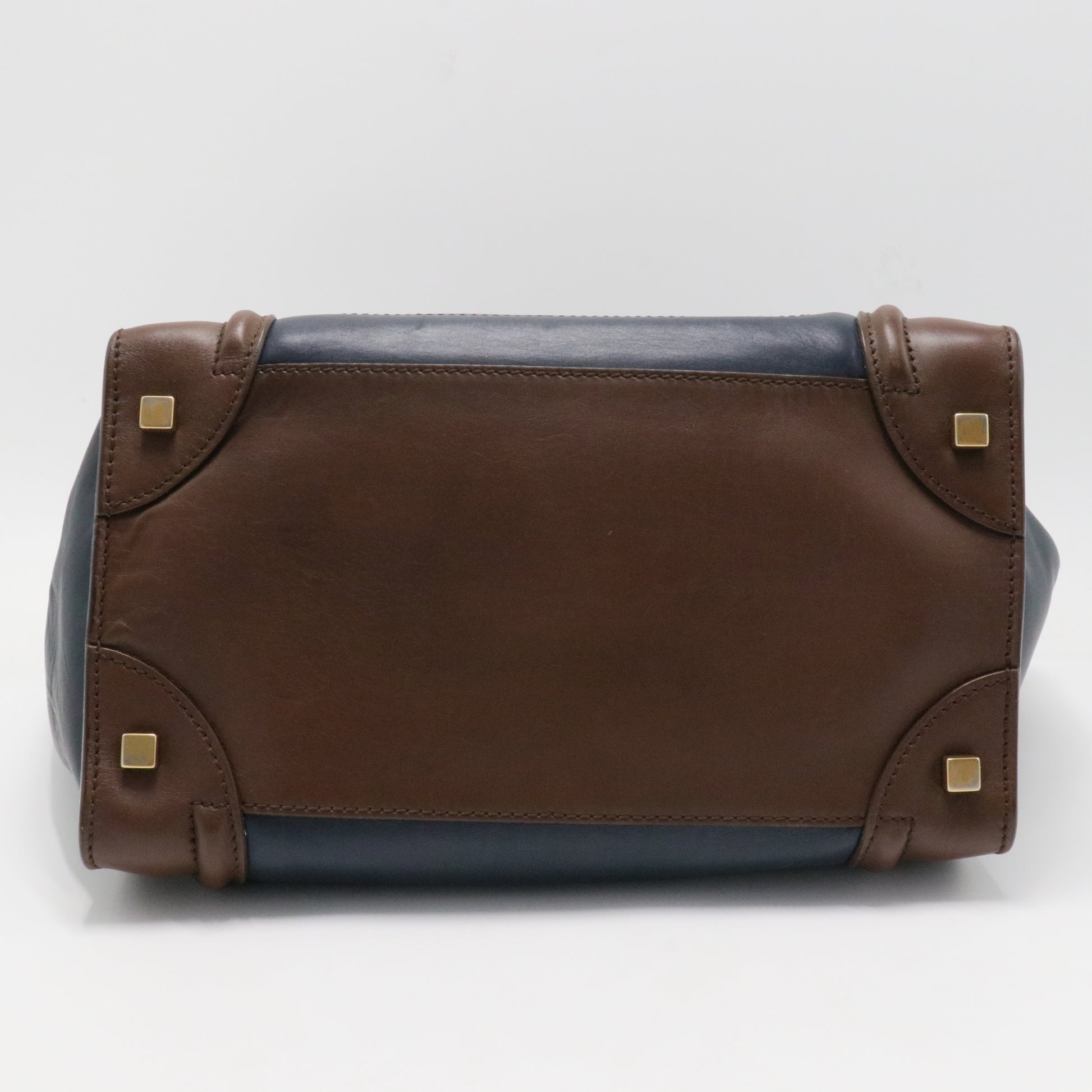 Tricolor Luggage Bag Leather Mini