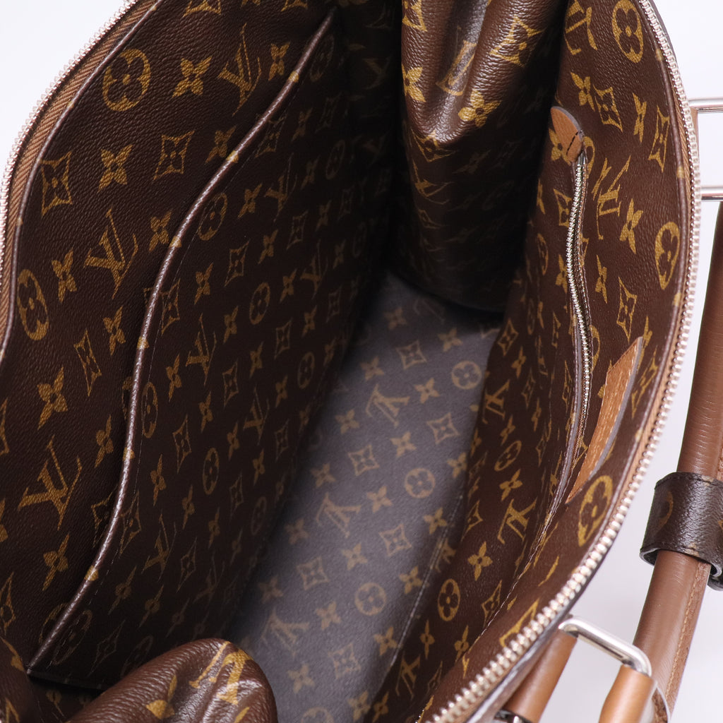 Zipped North South Tote Taurillon Leather with Monogram Canvas Twins LDJ3361
