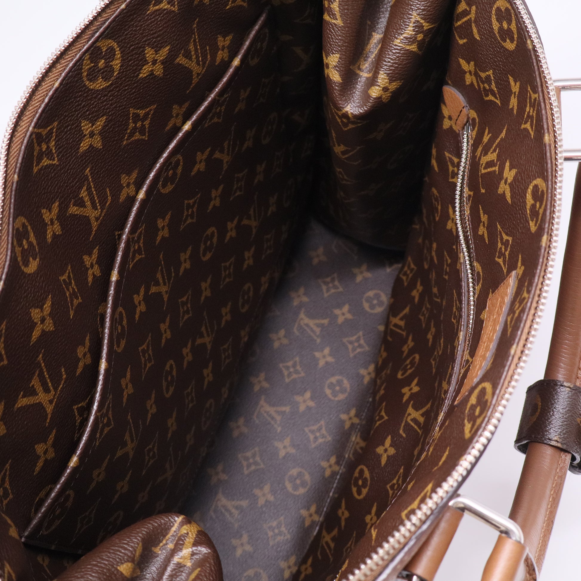 Zipped North South Tote Taurillon Leather with Monogram Canvas Twins LDJ3361