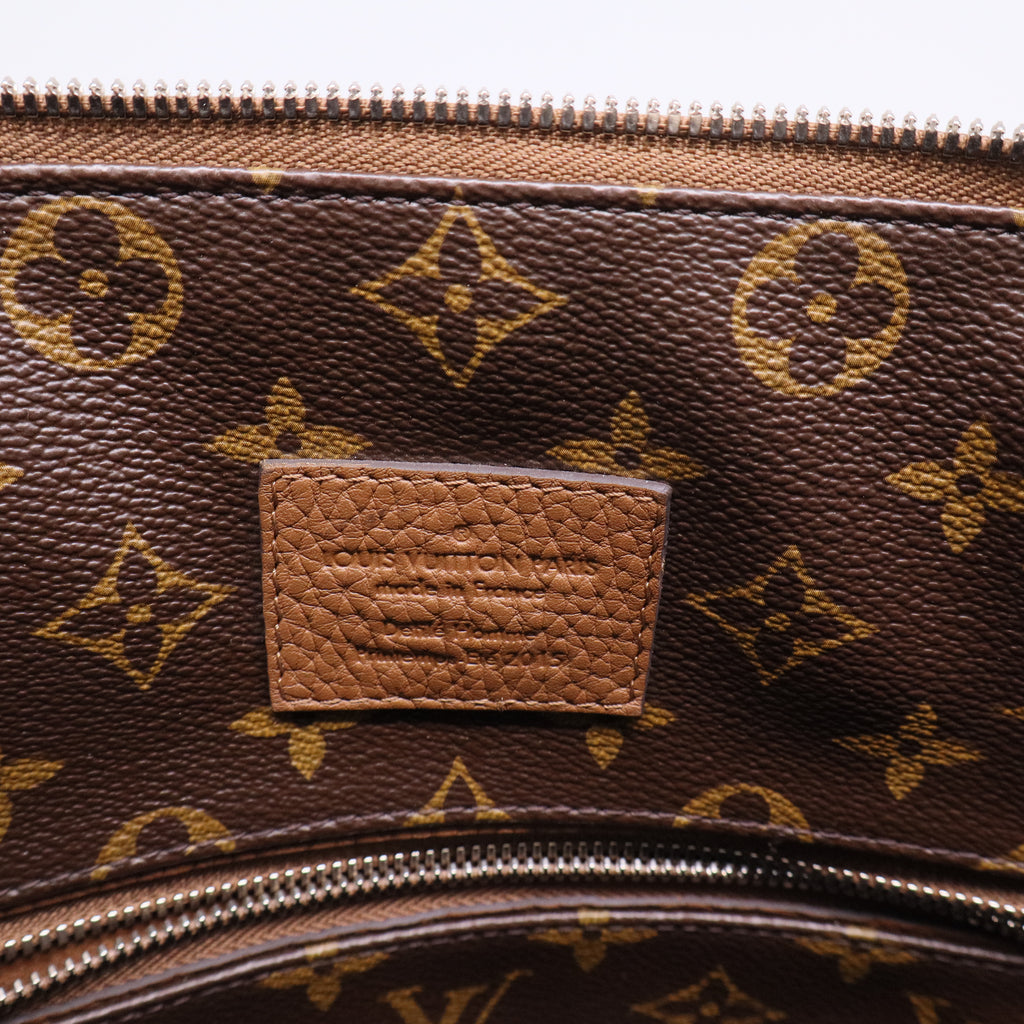 Zipped North South Tote Taurillon Leather with Monogram Canvas Twins LDJ3361