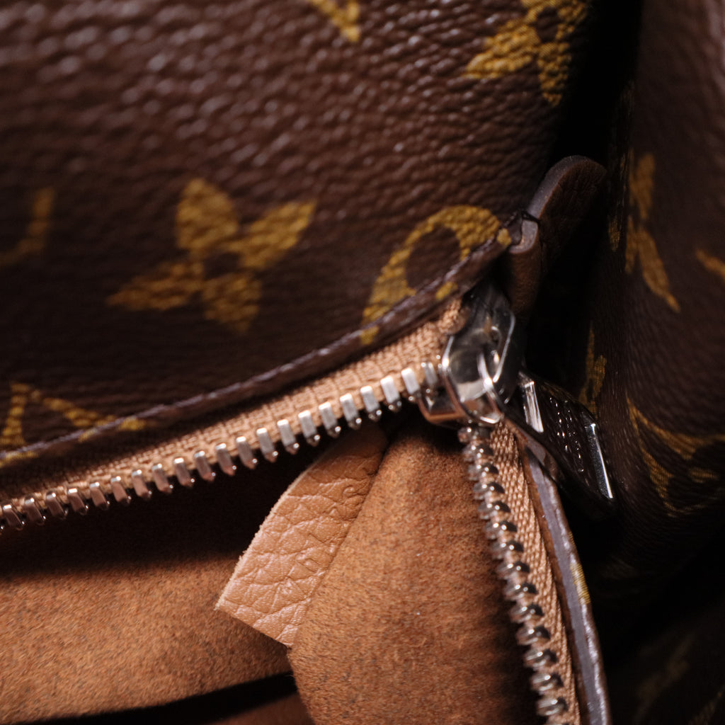 Zipped North South Tote Taurillon Leather with Monogram Canvas Twins LDJ3361