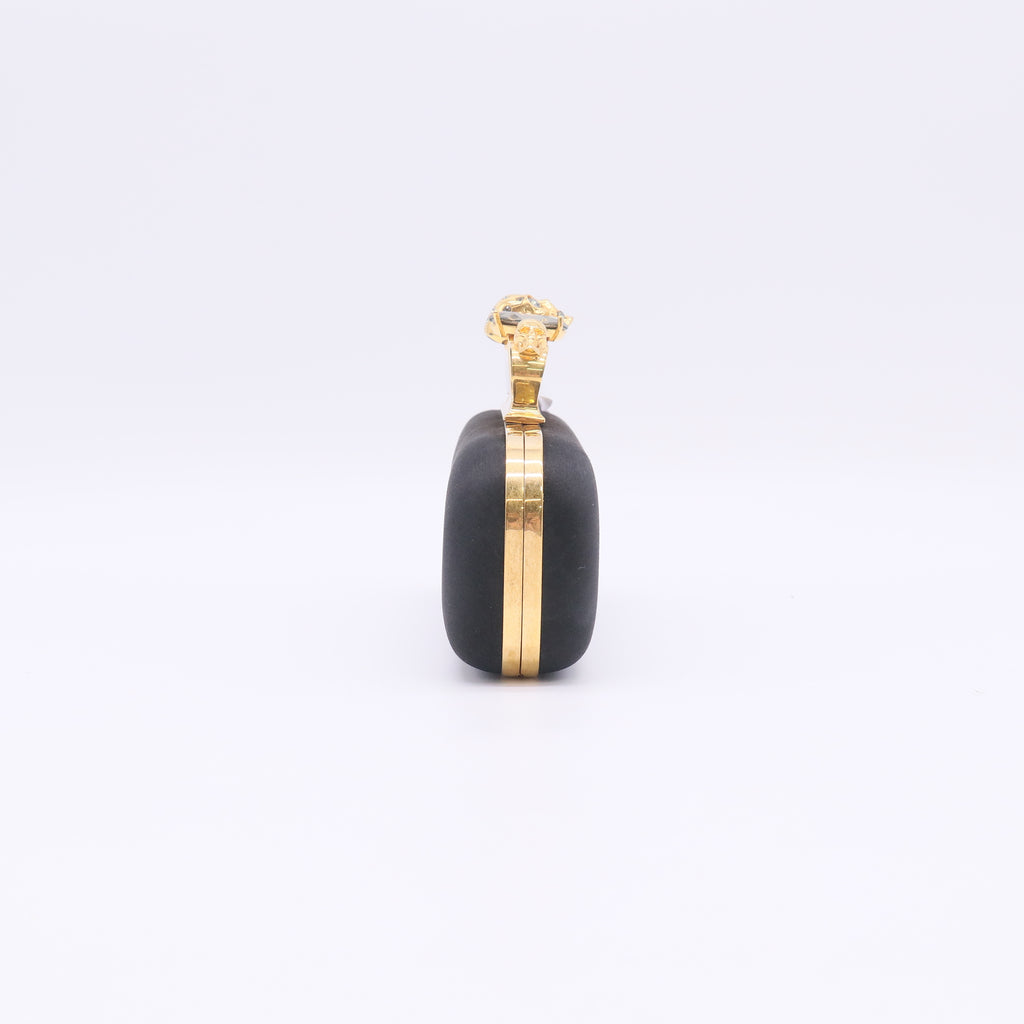 Alexander McQueen Satin Four-Ring Knuckle Box Clutch W22891
