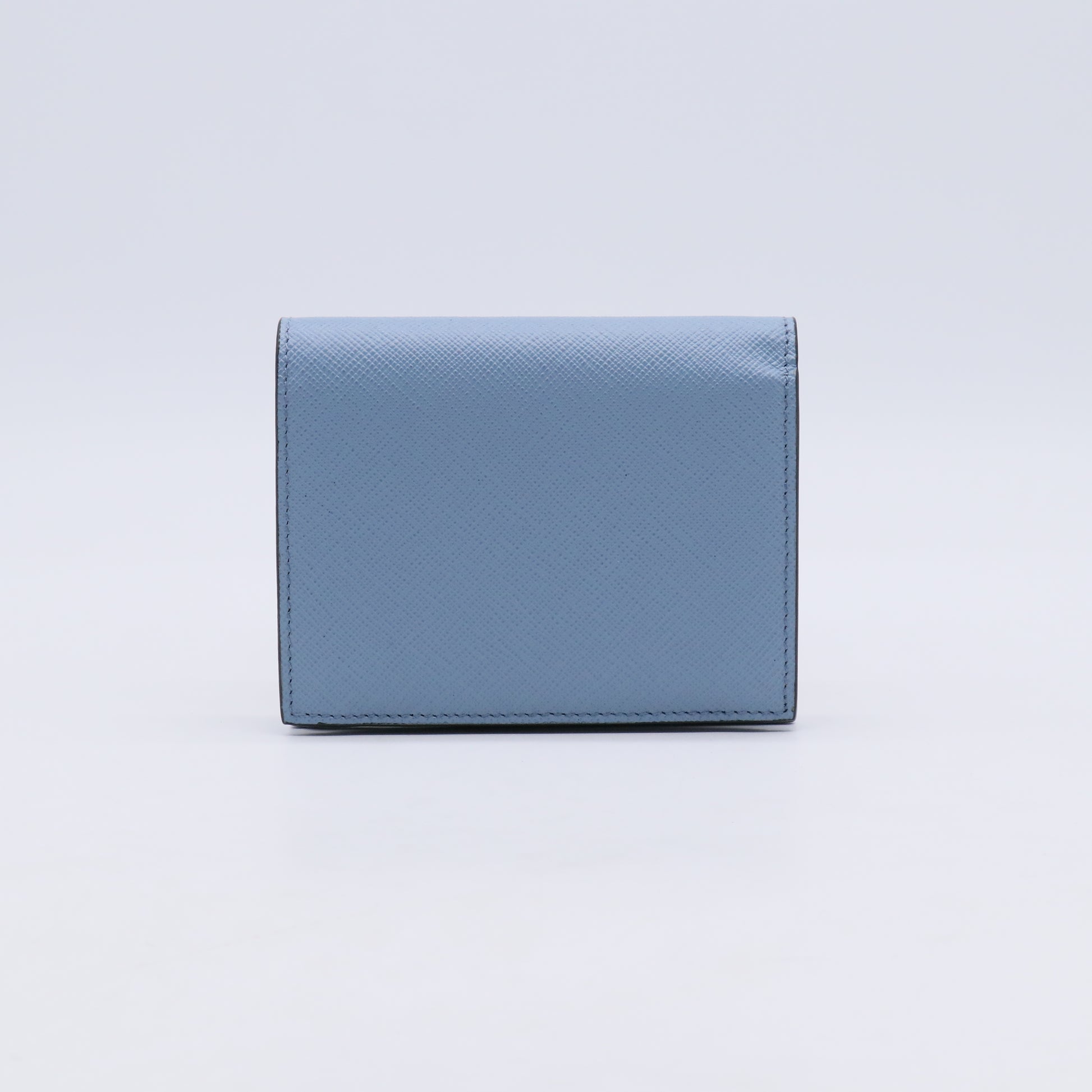 Prada Multicolor Saffiano Leather Greca Bifold Compact Wallet W21306