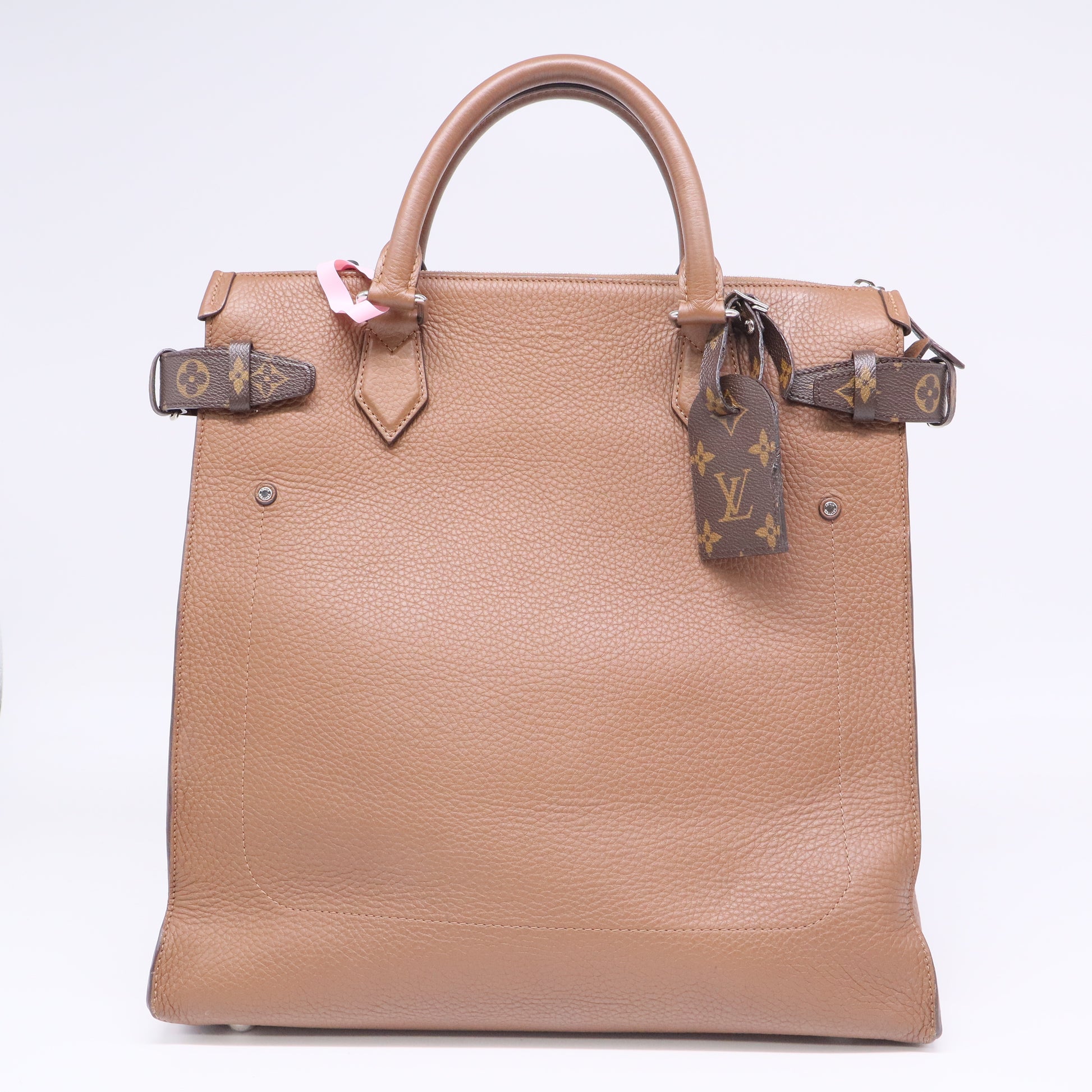 Zipped North South Tote Taurillon Leather with Monogram Canvas Twins LDJ3361