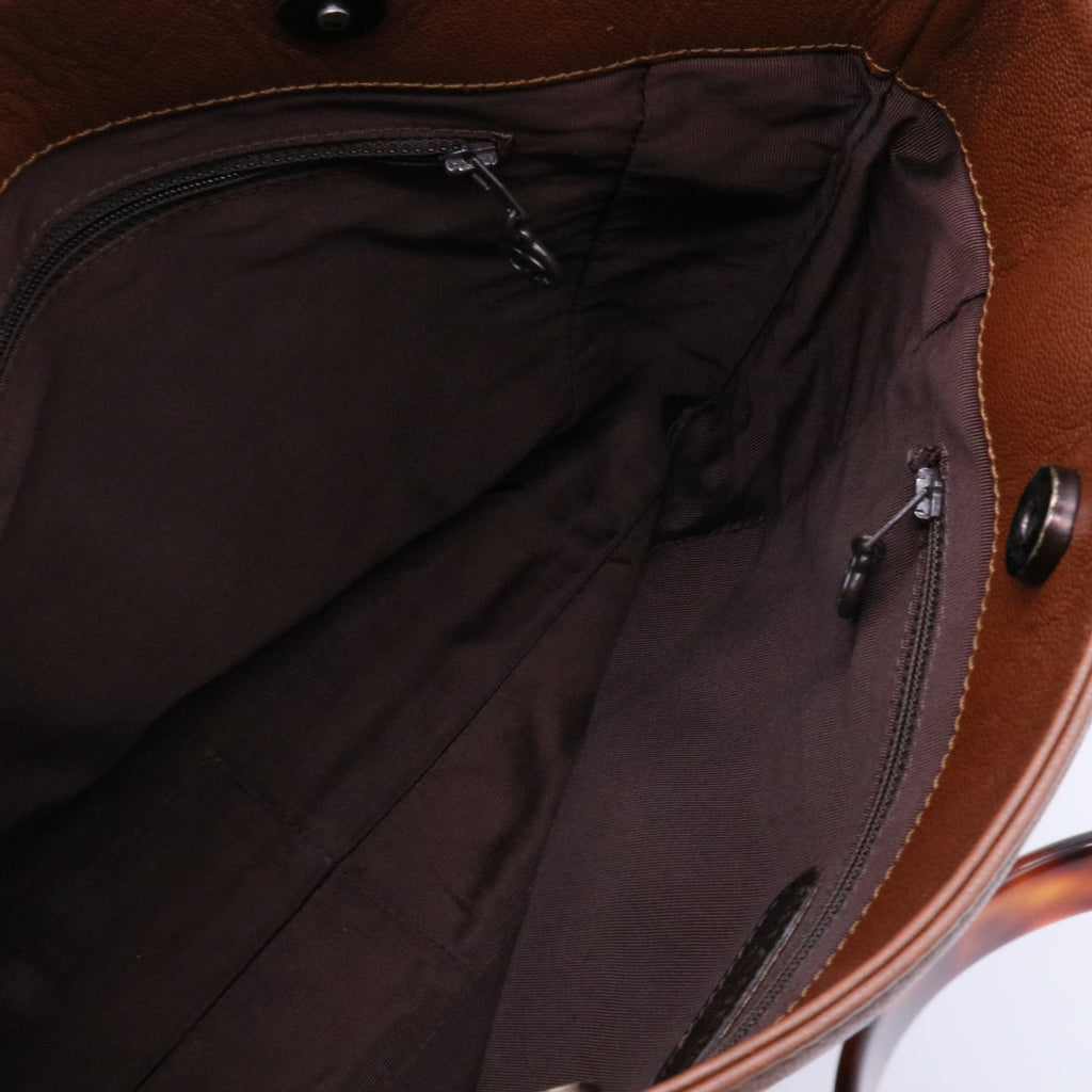 Vintage CC Resin Chain Tote Leather Small