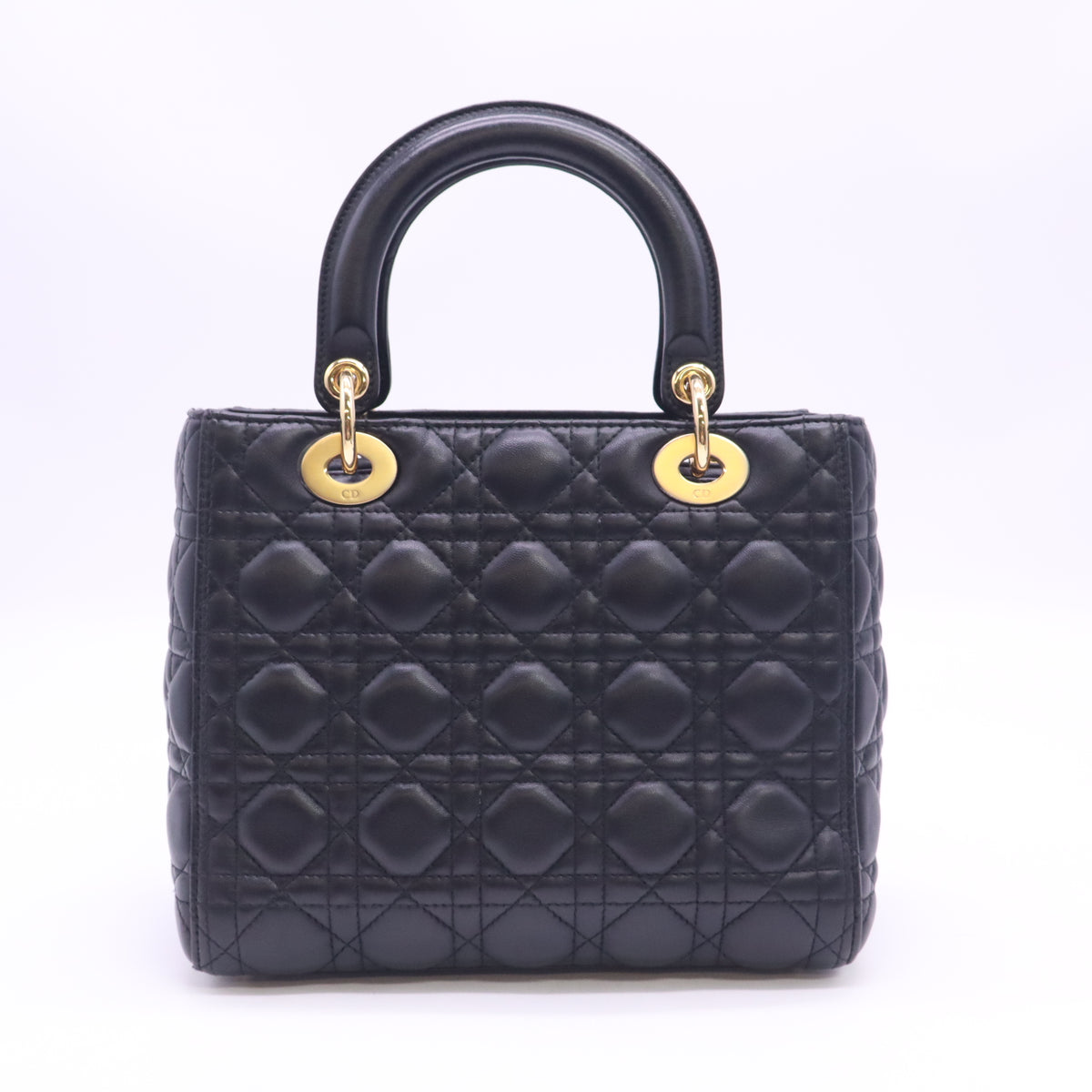Lambskin Cannage Medium Lady Dior Black