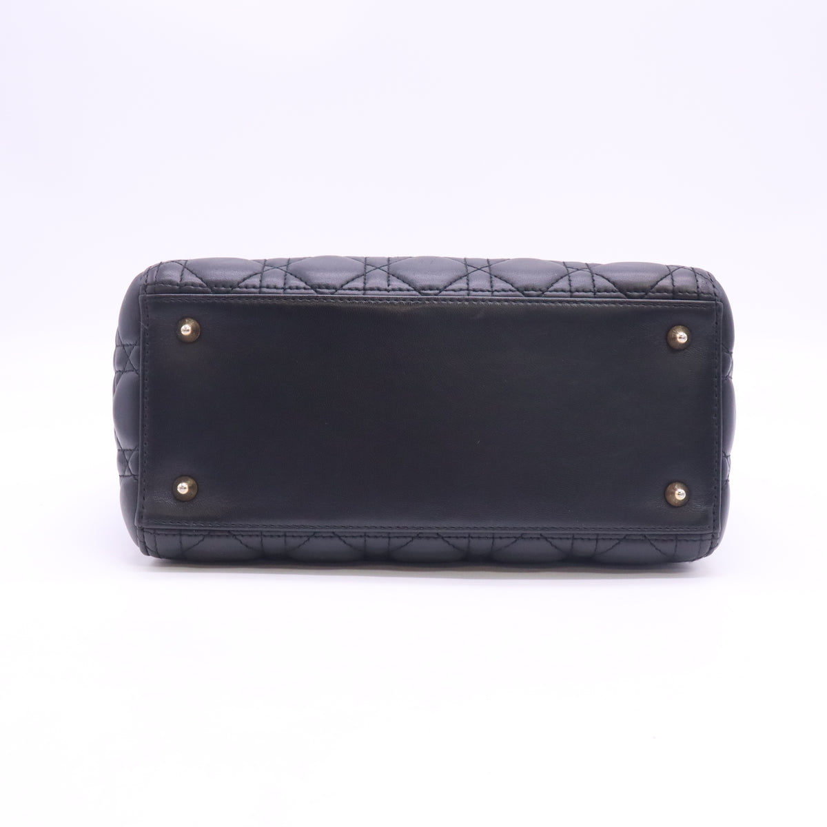Lambskin Cannage Medium Lady Dior Black