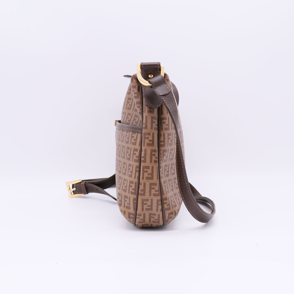 Fendi Zucchino Coated Canvas Shoulder Bag B22872
