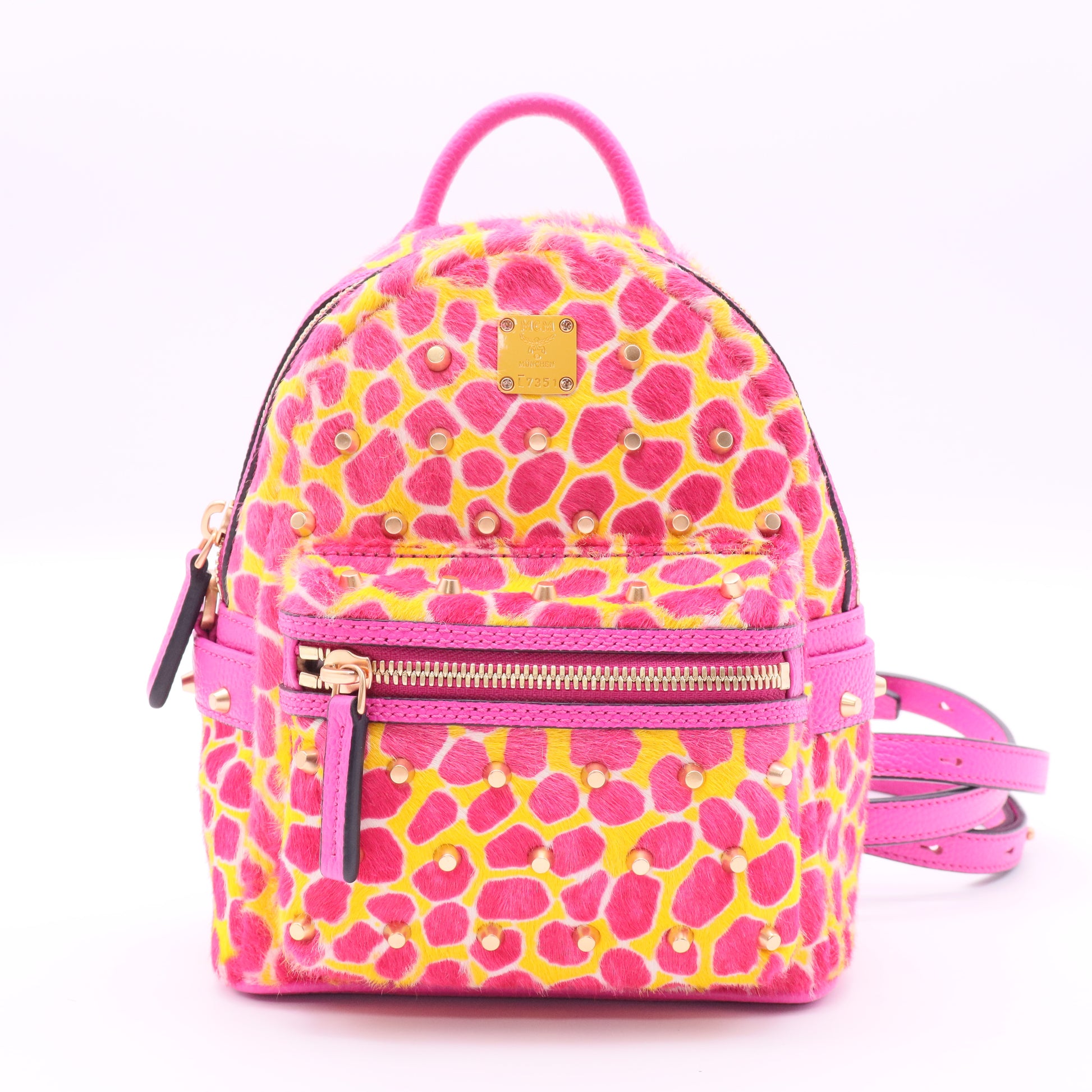 Printed Logo Coated Canvas Backpack Twins