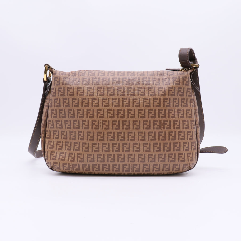 Fendi Zucchino Coated Canvas Shoulder Bag B22872
