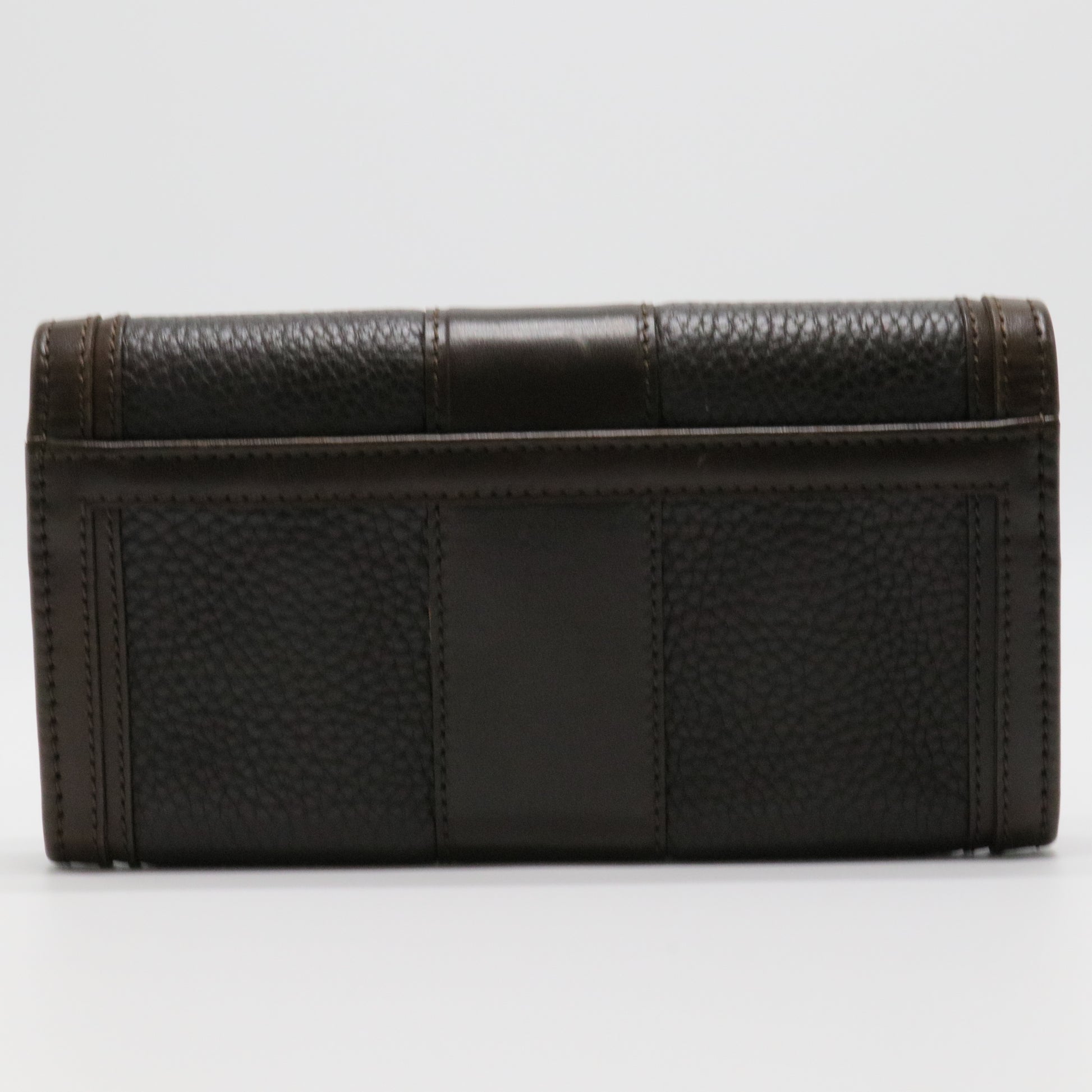 Burberry Long Brown Leather Wallet