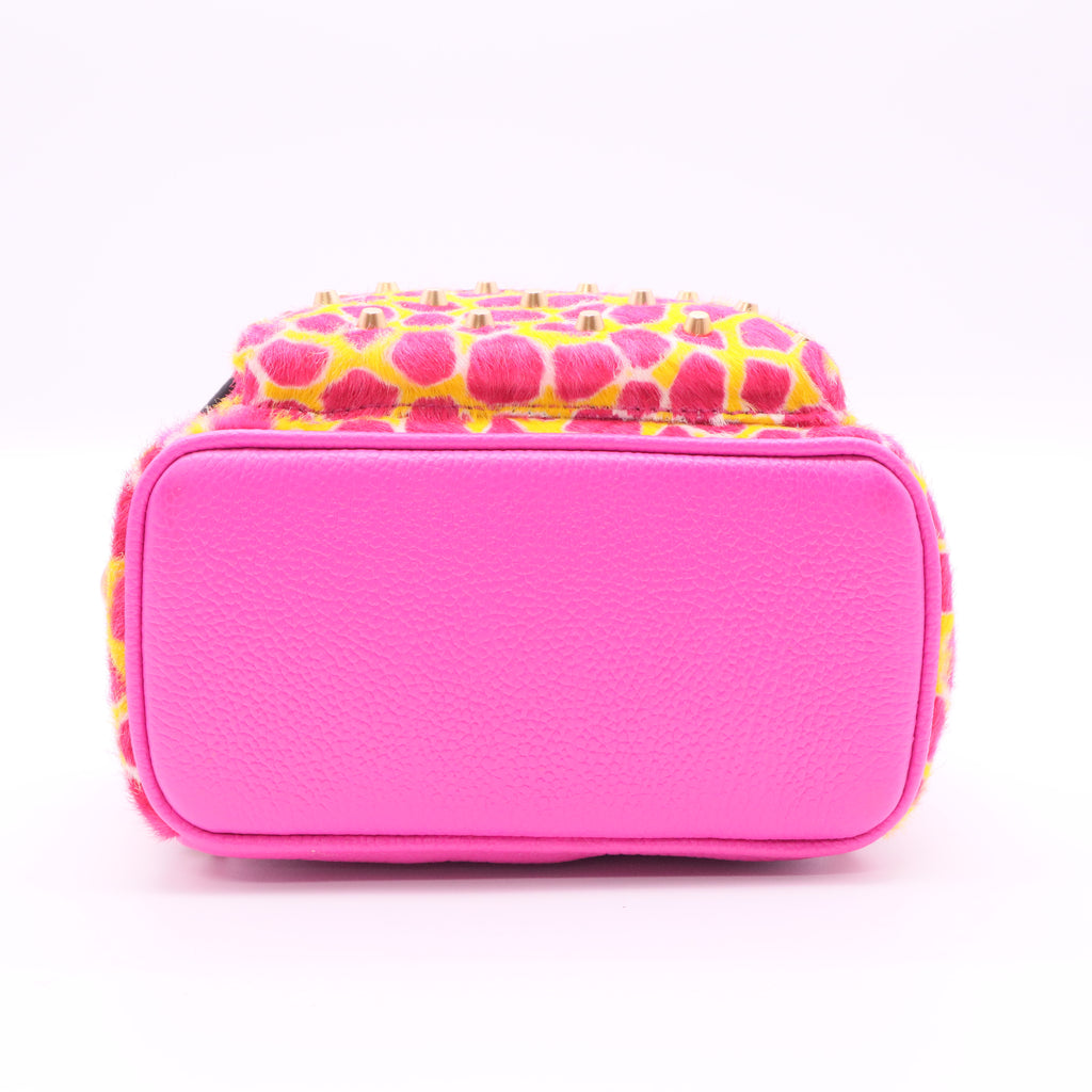 Printed Logo Coated Canvas Backpack Twins