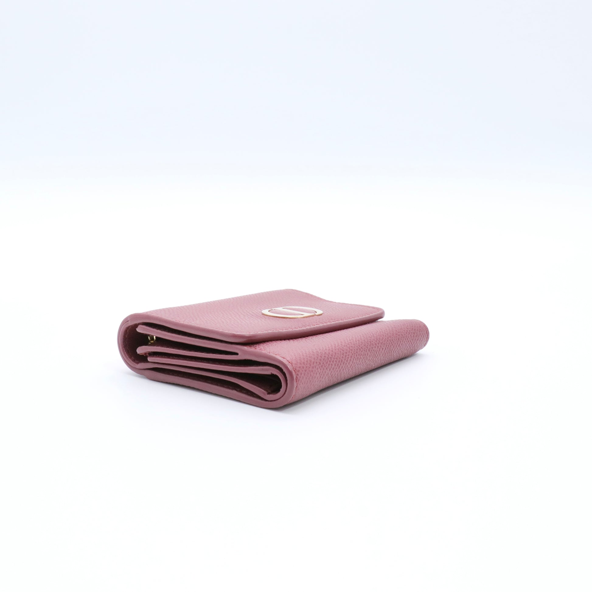 30 Montaigne Lotus Wallet Sage Green Grained Calfskin wallet twins