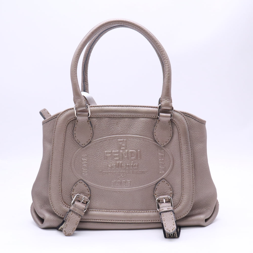 Fendi Selleria Cuoio Romano Leather Satchel Bag B23341