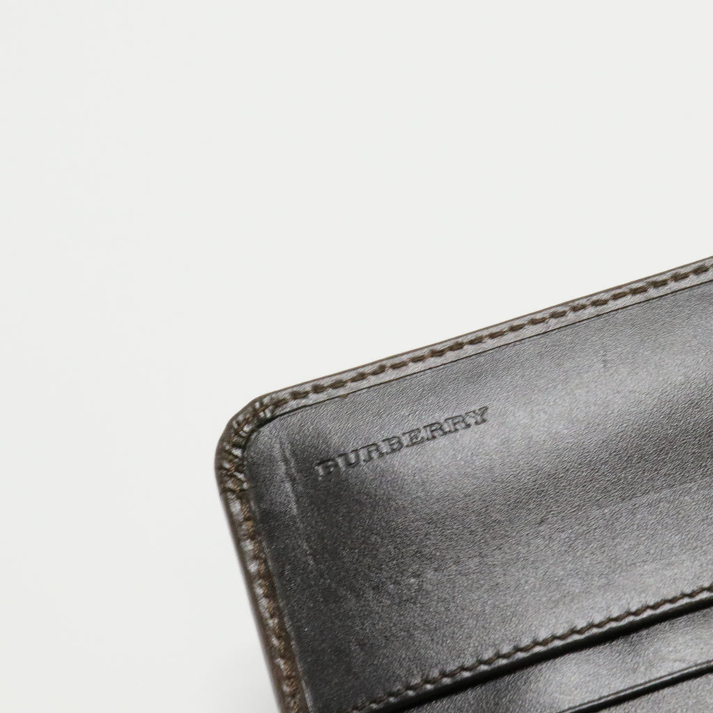 Burberry Long Brown Leather Wallet