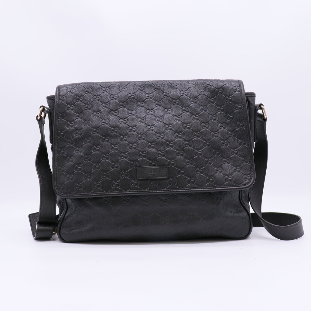 Gucci Guccissima Flap Messenger Bag B23069