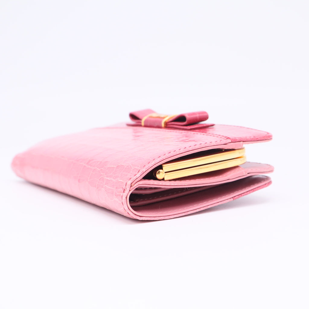 Miu Miu Embossed Leather Continental Wallet Twins W20632