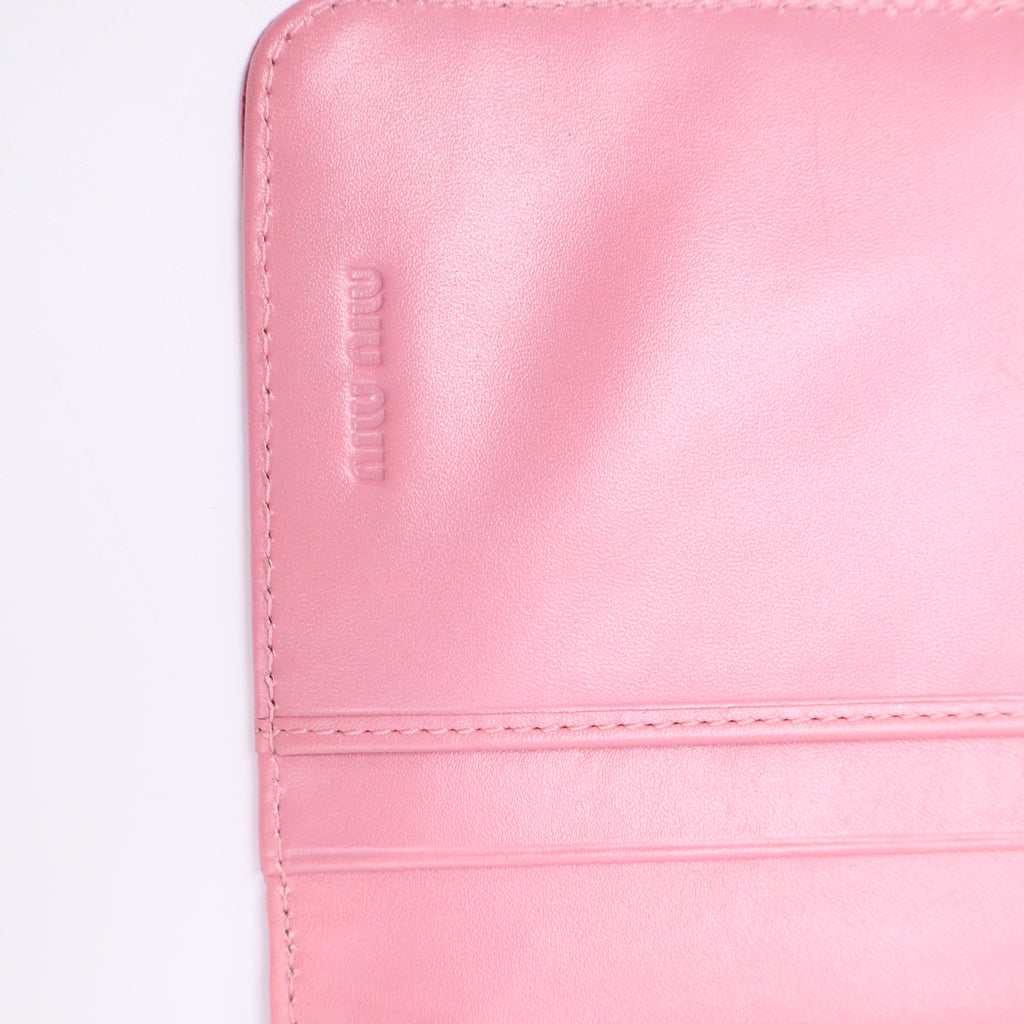 Miu Miu Embossed Leather Continental Wallet Twins W20632