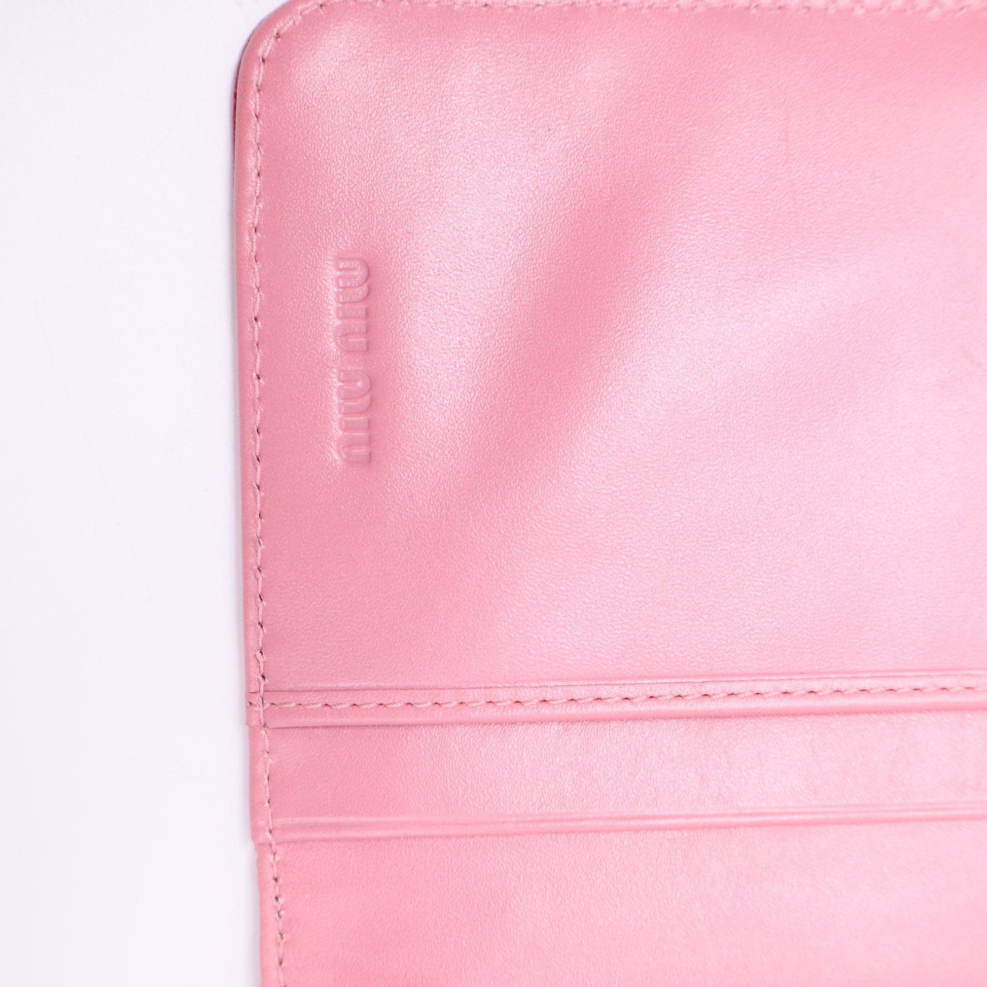 Miu Miu Embossed Leather Continental Wallet Twins W20632