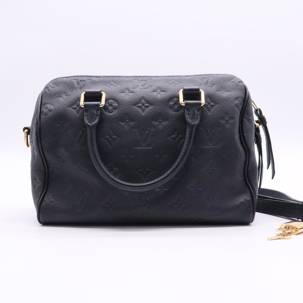 Louis Vuitton Speedy Bandouliere Bag Monogram Empreinte Leather 25 b20032 twins