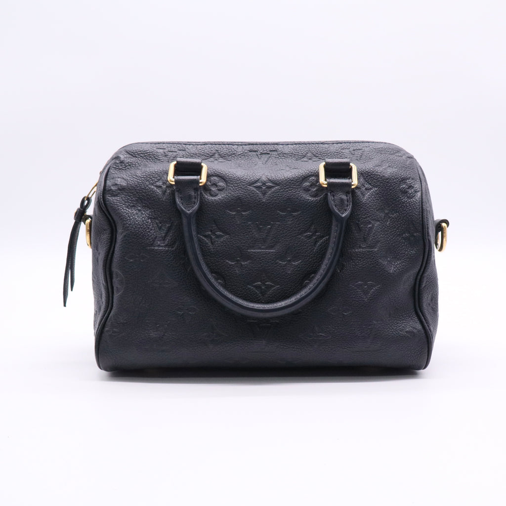 Louis Vuitton Speedy Bandouliere Bag Monogram Empreinte Leather 25 b20032 twins