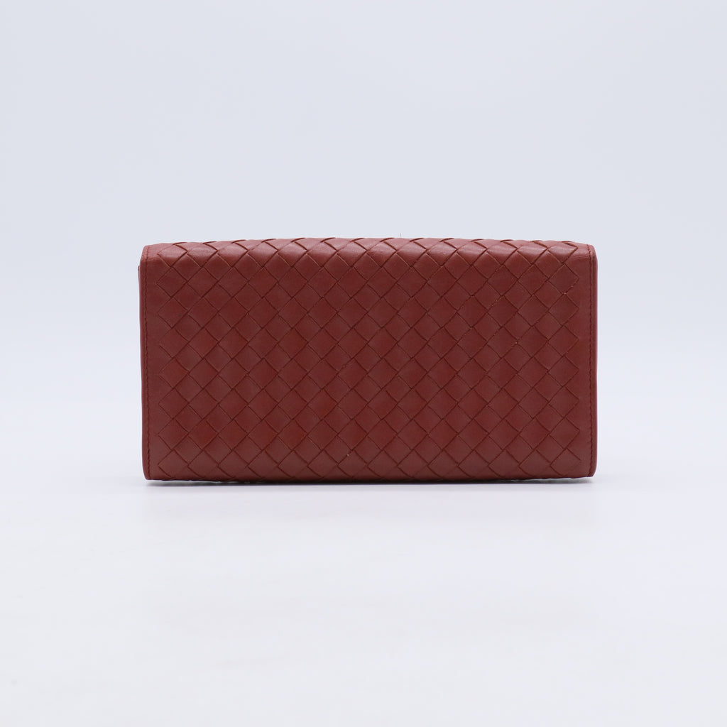Intrecciato Weave Flap Long Wallet W21154