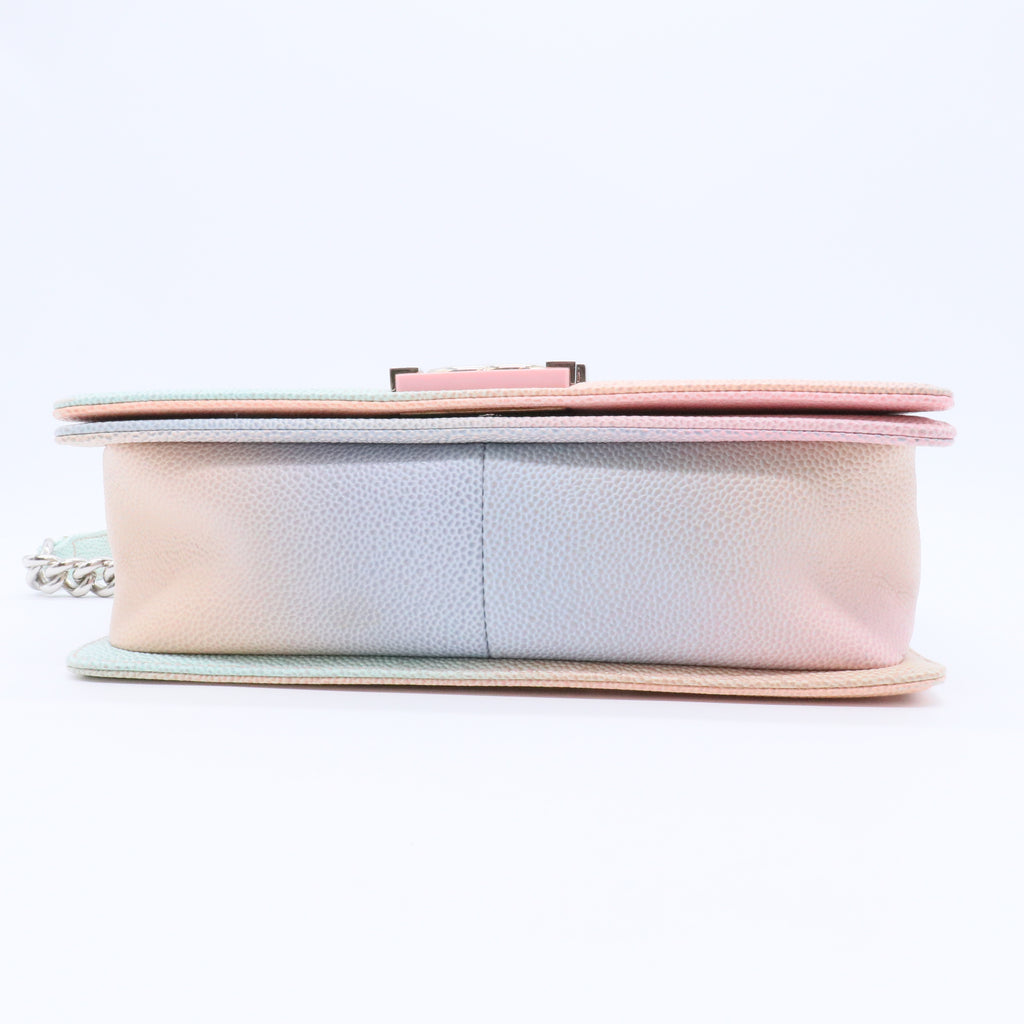 Caviar Quilted Medium Rainbow Boy Flap Pink Multicolor Twins