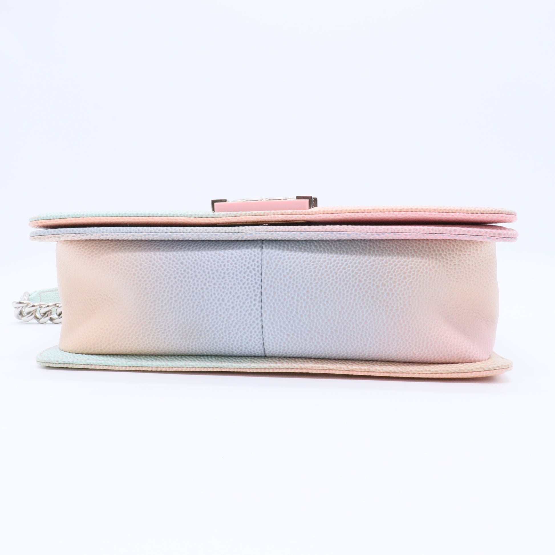 Caviar Quilted Medium Rainbow Boy Flap Pink Multicolor Twins