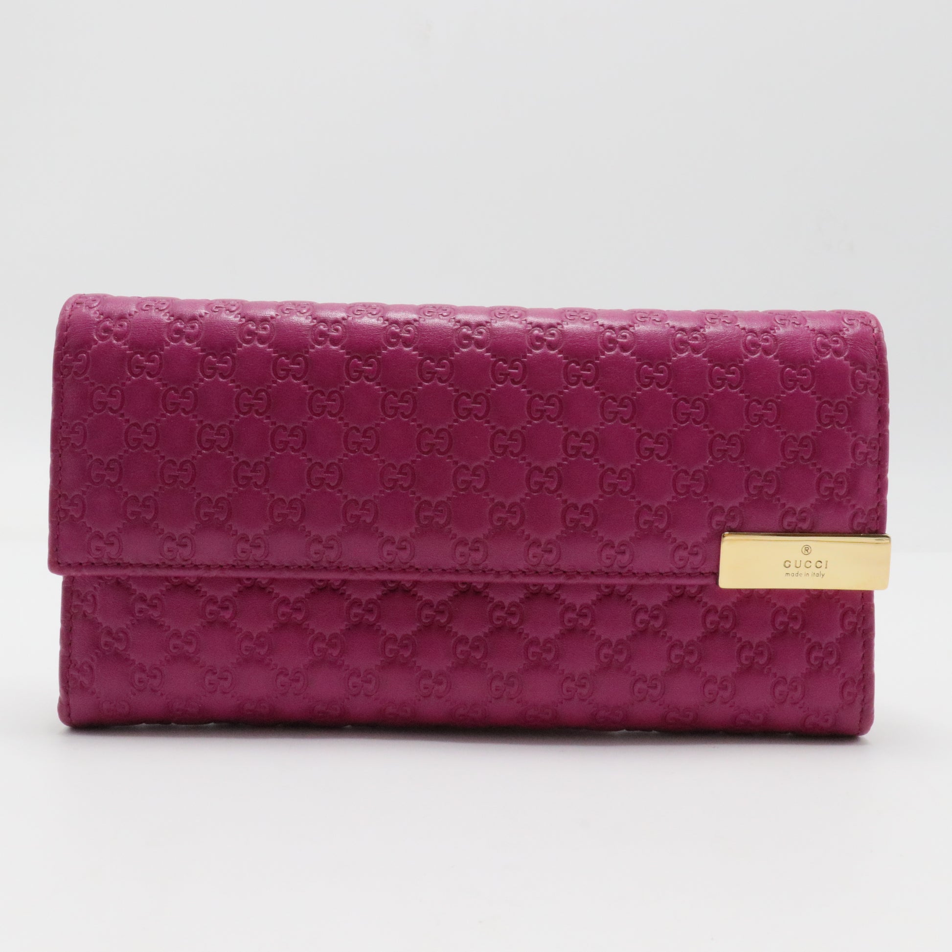 Soft Microguccissima Dice Chain Wallet Bright Bouganville