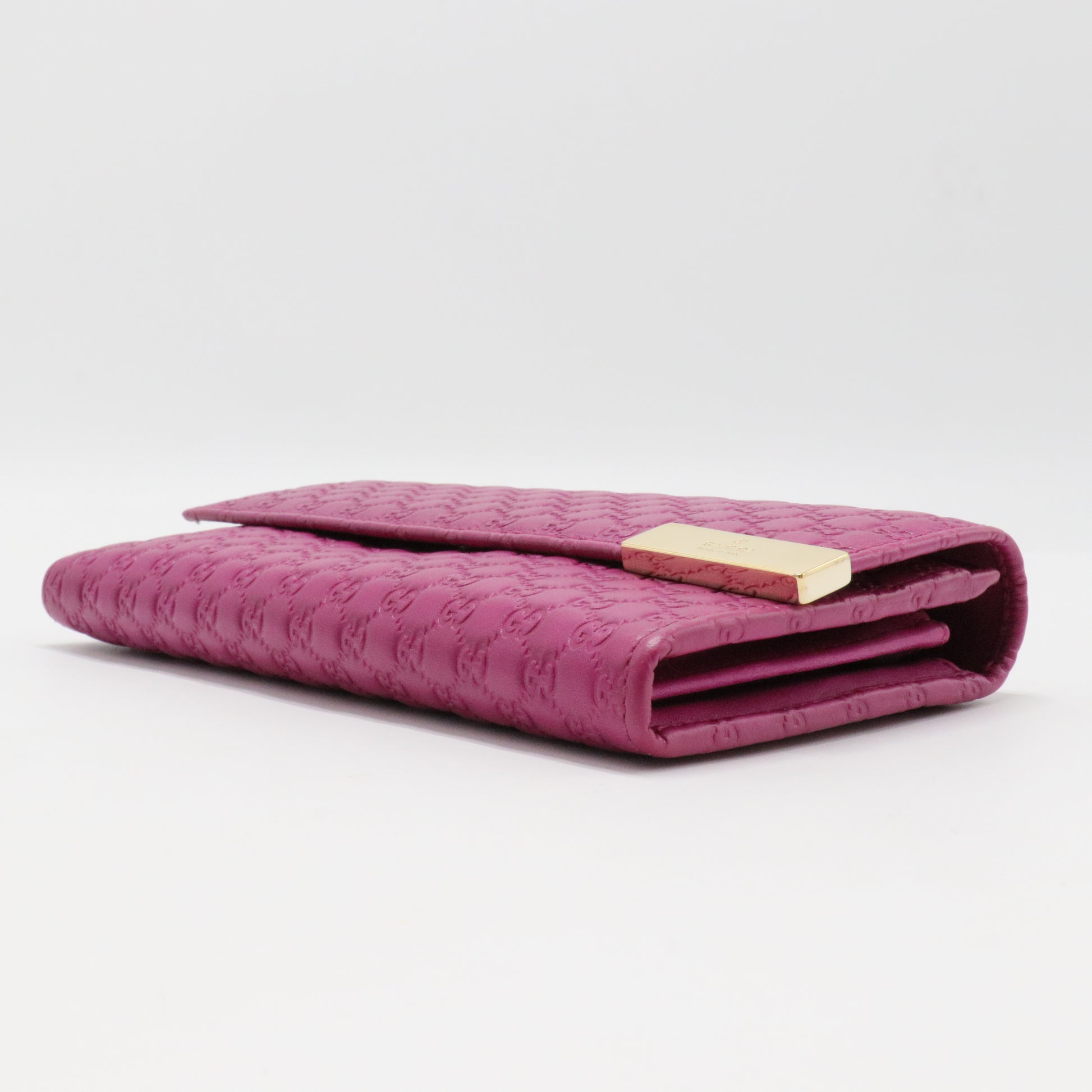 Soft Microguccissima Dice Chain Wallet Bright Bouganville