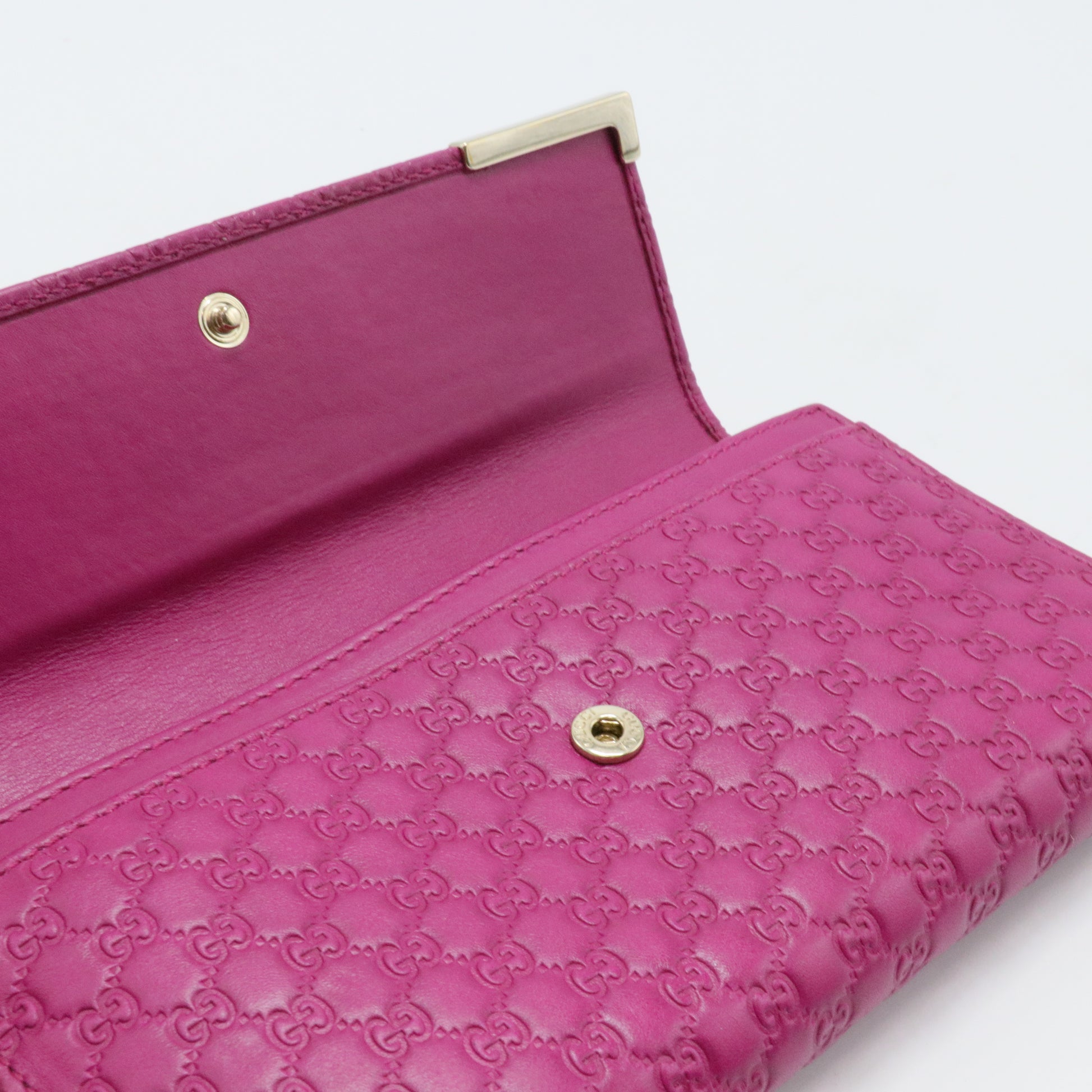 Soft Microguccissima Dice Chain Wallet Bright Bouganville