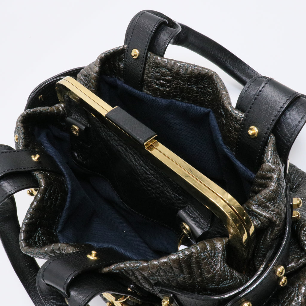 Black Monogram Motard Biker Bag