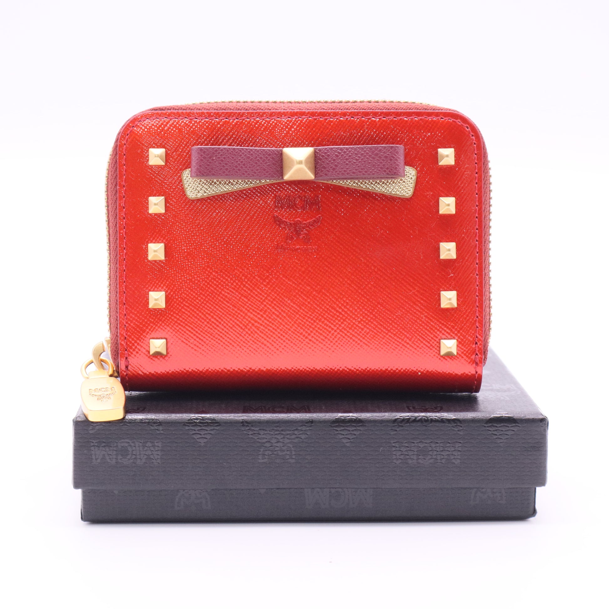MCM Red Ziparound Wallet