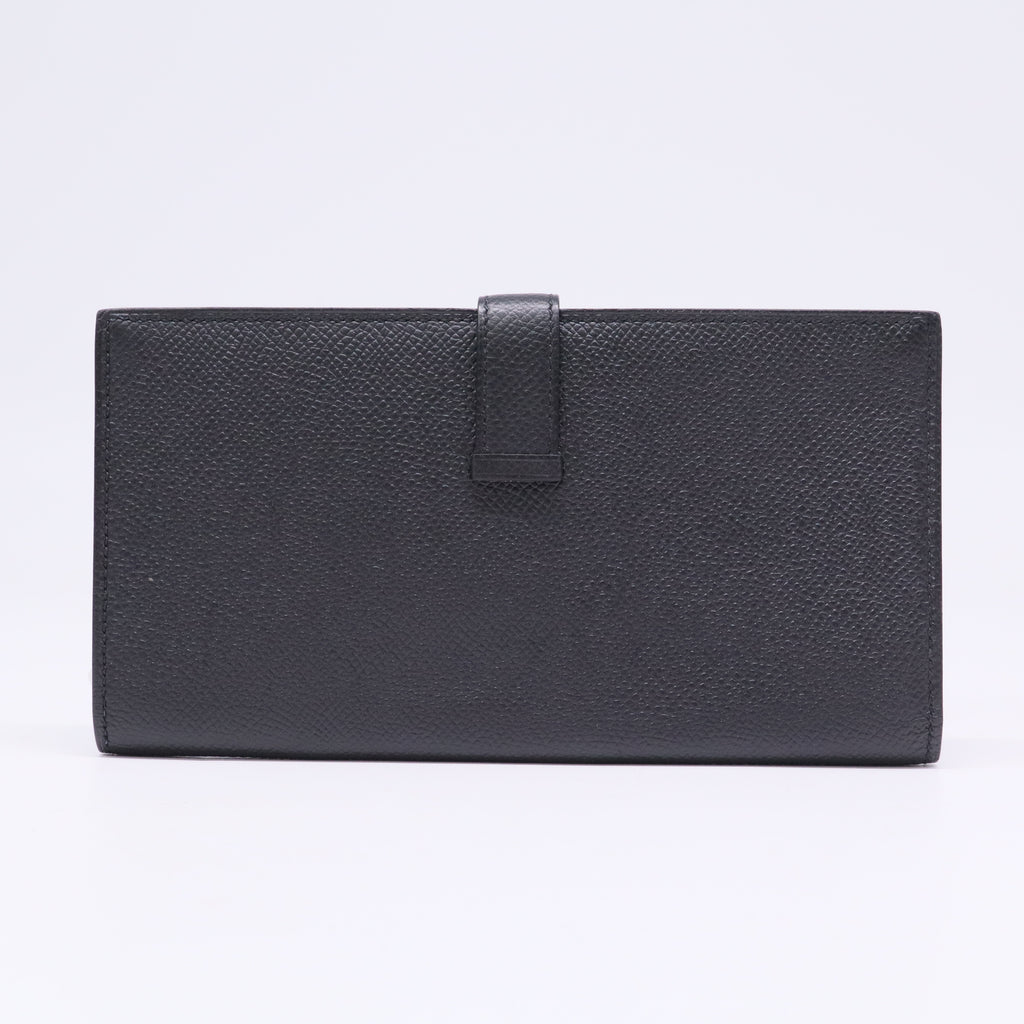 Hermès Black Epsom Leather Bearn Bi-Fold Wallet twins LDJ3377