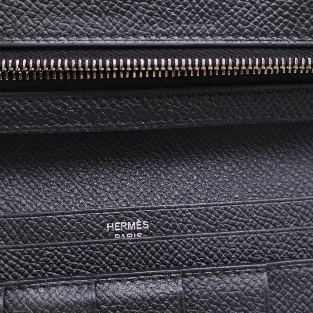 Hermès Black Epsom Leather Bearn Bi-Fold Wallet twins LDJ3377